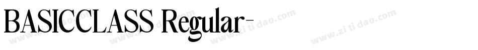 BASICCLASS Regular字体转换